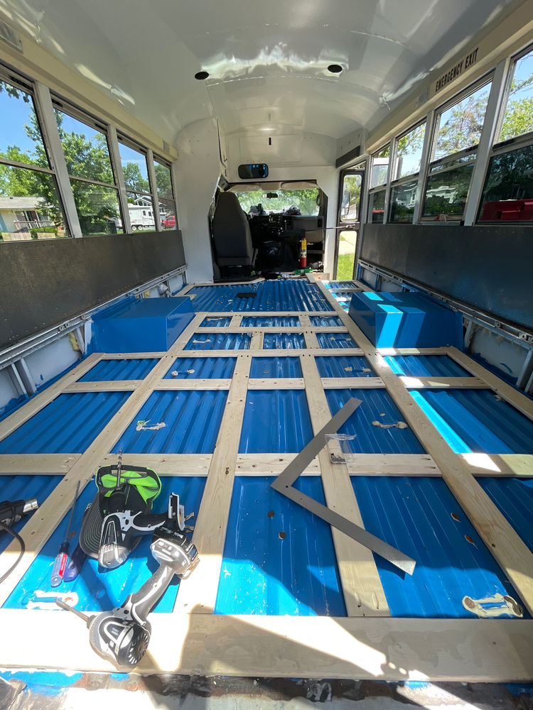 Bus Renovation: Installing Bus Subfloor