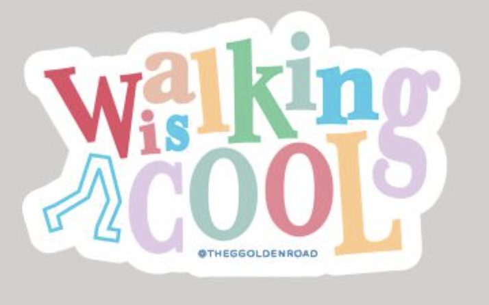 Walking is Cool Sticker